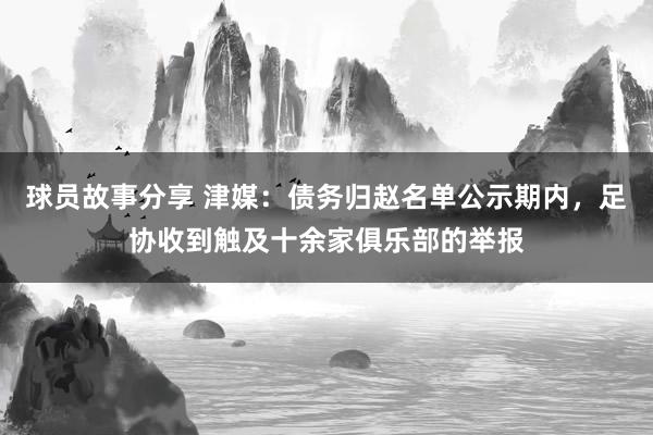 球员故事分享 津媒：债务归赵名单公示期内，足协收到触及十余家俱乐部的举报